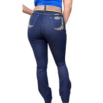 Calça Jeans Feminina Flare Básica Bordada Bolso - Estribo Original Moda Country Calça Jeans Feminina Flare Básica Bordada Bolso - Estribo Original Moda Country