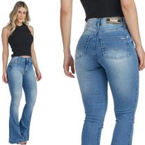Calça Jeans Feminina Flare Classic HNO Azul Bleach Calça Jeans Feminina Flare Classic HNO Azul Bleach