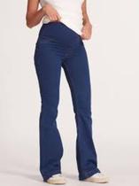 Calça jeans feminina flare cor azul escuro tam 40 ao 52 Calça jeans feminina flare cor azul escuro tam 40 ao 52