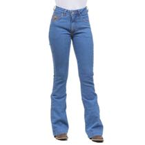 Calça Jeans Feminina Flare Delavê com Elastano Os Vaqueiros 32241