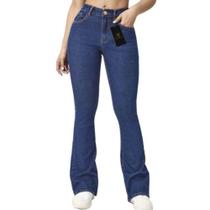 Calça jeans feminina flare lycra premium -Tamanho 40