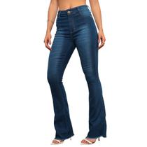 Calça Jeans Feminina Flare Modelo Comfort Dark Premium