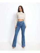 Calça Jeans Feminina Flare Petit Ideal Para Mulheres Baixas