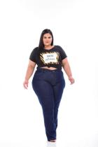 Calça Jeans Feminina Flare Plus Size