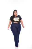 Calça Jeans Feminina Flare Plus Size