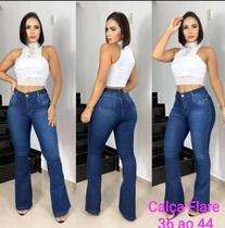 Calça jeans feminina Flare Premium