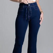 Calça Jeans Feminina Fly Boot Cut Lycra Sawary Jeans 36 ao 46