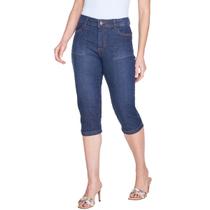 Calça Jeans Feminina HNO Capri Skinny Elastano Azul Calça Jeans Feminina HNO Capri Skinny Elastano Azul