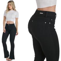 Calça Jeans Feminina HNO Petit Flare Preto