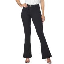 Calça Jeans Feminina HNO Petit Flare Preto Intense