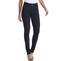 Calça Jeans Feminina HNO Skinny Cós Alto Preta