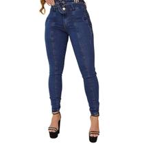 Calça Jeans Feminina Hot Pants Lavagem Escura