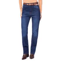 Calça Jeans Feminina Jezzian Reta Cinto Azul