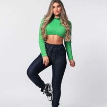 Calça jeans feminina jogger
