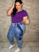 Calça Jeans Feminina Jogger, Plus Size,cintura Alta,elastano - Everest Model