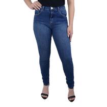 Calça Jeans Feminina Lado Avesso Curve Jegging Azul - L12418