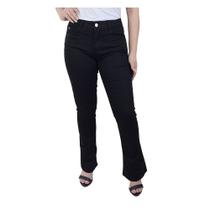 Calça Jeans Feminina Lado Avesso Curve Mignon Flare Preta Calça Jeans Feminina Lado Avesso Curve Mignon Flare Preta