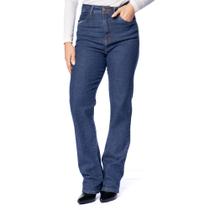 Calça Jeans Feminina Max Denim Flare Azul Escuro