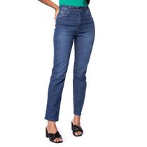 Calça Jeans Feminina Max Denim Reta Azul Escuro Calça Jeans Feminina Max Denim Reta Azul Escuro