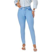 Calça Jeans Feminina Max Denim Skinny Cós Alto Up Azul Claro Calça Jeans Feminina Max Denim Skinny Cós Alto Up Azul Claro
