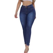 Calça Jeans Feminina Medium Super Skinny Tecido Algodão Premium