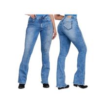 Calça Jeans Feminina Minuty Flare Brilho Cavalo - Ref.221249 Calça Jeans Feminina Minuty Flare Brilho Cavalo - Ref.221249