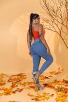Calça Jeans Feminina Modeladora Irresistível ClareamentoTérmica Mamacita