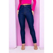 Calça Jeans Feminina Modelo Skinny Cintura Alta - Escura Lisa - Memorize Jeans