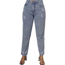 Calça Jeans Feminina Mom Cintura Alta