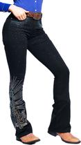 Calça Jeans Feminina Nossa Senhora Strass Bill Way Calça Jeans Feminina Nossa Senhora Strass Bill Way
