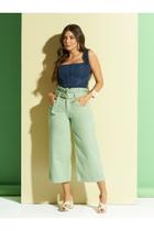 Calça Jeans Feminina Pantacourt