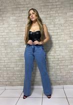 Calça Jeans Feminina Pantalona Flare Top Lançamento