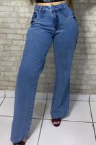 Calça Jeans Feminina Pantalona Flare Top Lançamento