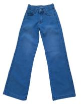 Calça Jeans Feminina Pantalona Infantil Juvenil De 10 Ao 16 (R:6228) - review jeans