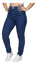 Calça Jeans Feminina Plus Size Cigarrete Levanta Bumbum Skinny Cintura Alta ElastanoCalça Jeans - Zambiank