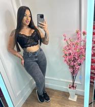 Calca Jeans Feminina Plus Size Cintura Alta Com Lycra Strech Calca Jeans Feminina Plus Size Cintura Alta Com Lycra Strech