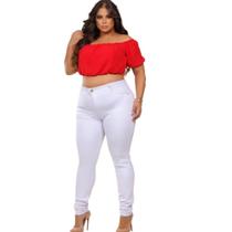 Calça Jeans Feminina Plus Size Cintura Alta Elastano 48 ao 54 - new love jeans