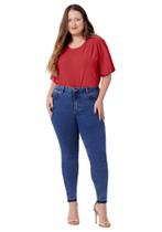 Calça jeans feminina plus size fit for me (veste 3 tamanhos em uma única peça) lunender 20879