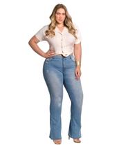 Calça Jeans Feminina Plus Size Flare 46 ao 54 - Razon - 1665 - Razon Jeans