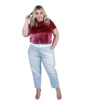 Calça Jeans Feminina Plus Size Mom 46 ao 54 - Razon - 1002