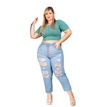Calça Jeans Feminina Plus Size Mom 46 ao 54 - Razon - 1105