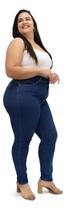 Calça Jeans Feminina Plus Size Skinny Push Up Cropped, Até 58