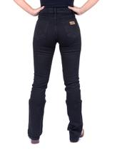 Calça Jeans Feminina Preta Boot Cut com Elastano Wrangler Original