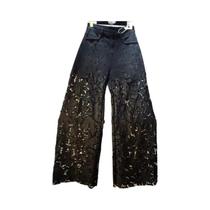 Calça Jeans Feminina Preta Com Renda Vazada, Miçangas Pesadas E Diamantes, Estilo Europeu De Crochê Calça Jeans Feminina Preta Com Renda Vazada, Miçangas Pesadas E Diamantes, Estilo Europeu De Crochê