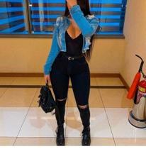 Calça jeans feminina preta