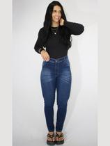 Calça Jeans Feminina Preta Skinny Cintura Alta Com Lycra Levanta Bumbum Modeladora Confortável Calça Jeans Feminina Preta Skinny Cintura Alta Com Lycra Levanta Bumbum Modeladora Confortável