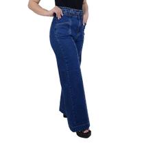 Calça Jeans Feminina Recuzza Wide Leg Azul Escuro - 10704