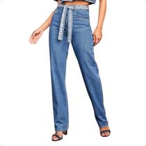 Calça Jeans Feminina Reta Top Lançamento Corte Reto Estilosa