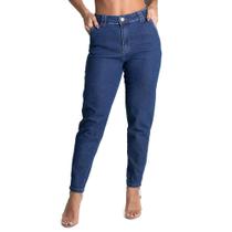 Calça Jeans Feminina Sawary Mom Azul