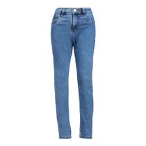 Calça Jeans Feminina Sawary Push Up Cintura Alta Azul Claro